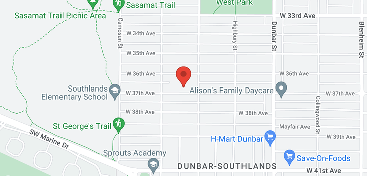 map of 3937 W 37TH AVENUE